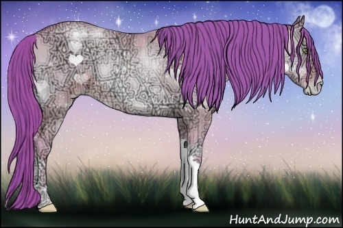 Horse Color:Watercolor Sable Champagne Ice Pearl Onyx Rabicano