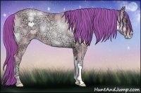 Horse Color:Watercolor Sable Champagne Ice Pearl Onyx Rabicano