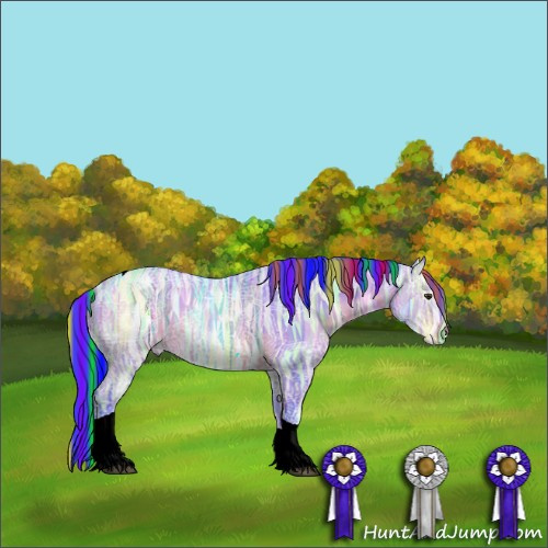 Horse Color:Painted Watercolor Brown Ice Dun Tobiano 