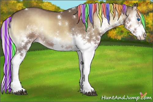 Horse Color:Painted White Spotted Silver Blue Onyx Splash 