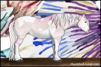 Horse Color:Watercolor Silver Brown Chinchilla Onyx Splash Tobiano Rabicano