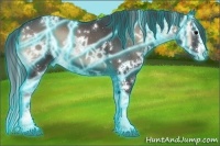 Horse Color:Thunderstruck White Spotted Blue Onyx Ice Splash
