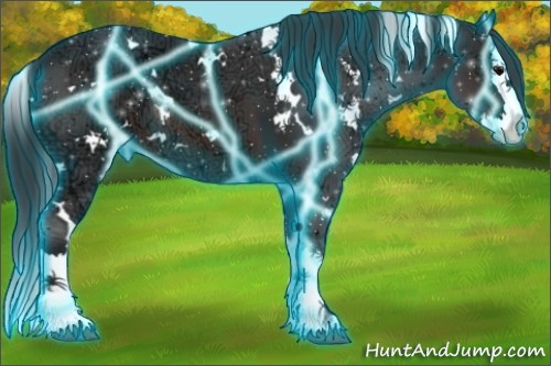 Horse Color:Thunderstruck White Spotted Brown Ice Splash 