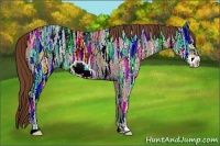 Horse Color:Chestnut Ice Frame Rabicano 