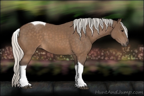 Horse Color:Silver Buckskin Tobiano 