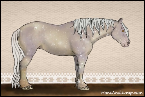 Horse Color:Watercolor White Spotted Silver Classic Champagne 