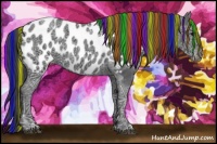 Horse Color:Painted Black Ice Appaloosa 