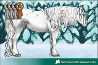 Horse Color:Plaid Silver Grullo Chinchilla Ice Splash Tobiano