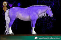 Horse Color:Watercolor Silver Brown Chinchilla Tobiano 