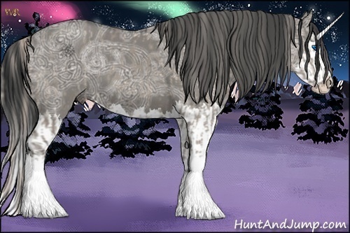 Horse Color:Silver Grullo Ice Sabino Splash and Grullo Ice Sabino Splash