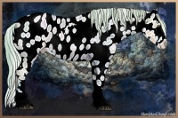 Horse Color:Watercolor Liver Red Ice Roan Pearl Splash Near Leopard 