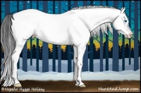 Horse Color:White Spotted Black Splash Snowcap