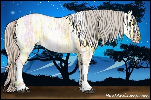 Horse Color:Silver Bay Ice Dun Tobiano Rabicano 