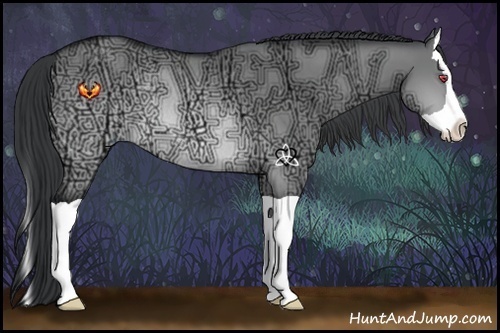 Horse Color:Brown Chinchilla Ice Dun Splash Rabicano