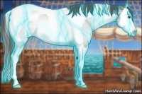 Horse Color:Thunderstruck Chocolate Brown Chinchilla Sabino Splash Tobiano 