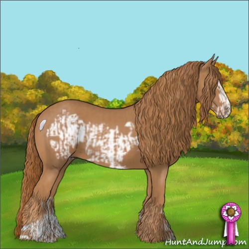 Horse Color:Chestnut  and Chestnut Frame 