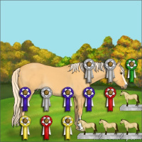 Horse Color:Palomino Dun Sabino 