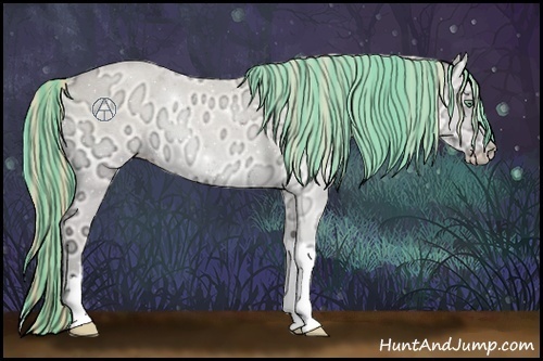 Horse Color:Painted Perlino Ice Roan Onyx 