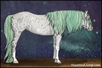 Horse Color:Painted Perlino Ice Roan Onyx 