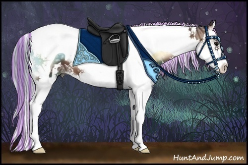 Horse Color:Painted White Spotted Silver Bay Ice Onyx Splash Tobiano 