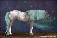 Horse Color:Painted Silver Black Ice 