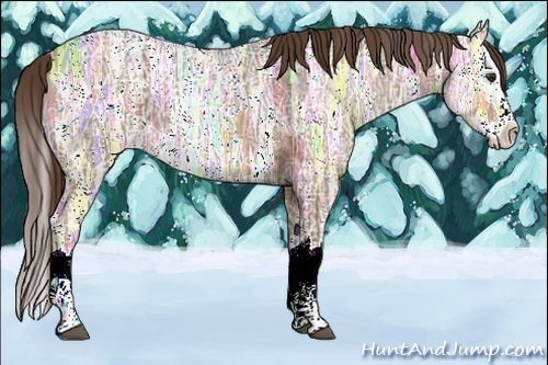 Horse Color:Liver Red Ice Roan Splash