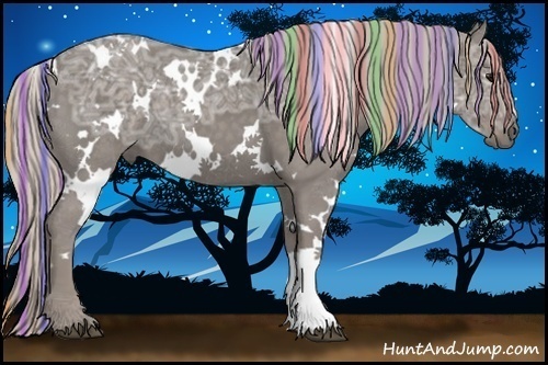 Horse Color:Painted White Spotted Silver Black Ice 
