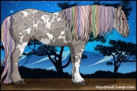 Horse Color:Painted White Spotted Silver Black Ice 