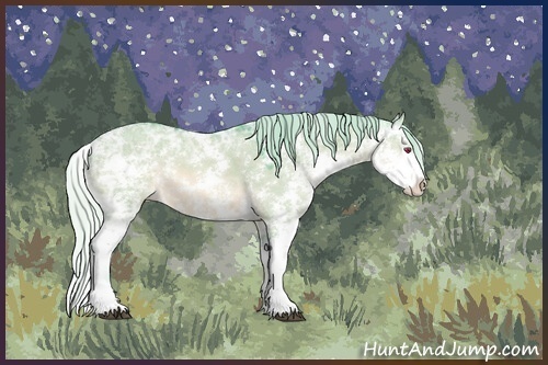 Horse Color:Watercolor Silver Brown Chinchilla Ice Dun Sabino