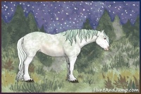 Horse Color:Watercolor Silver Brown Chinchilla Ice Dun Sabino 