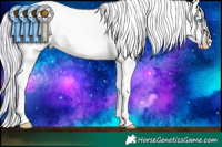 Horse Color:Watercolor Chocolate Palomino Ice Pearl Splash Tobiano Near Leopard 