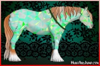 Horse Color:White Spotted Sable Cream Champagne Ice Pearl Sabino Blanket