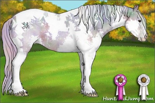 Horse Color:Nacre Watercolor Silver Bay Dun Splash Tobiano 