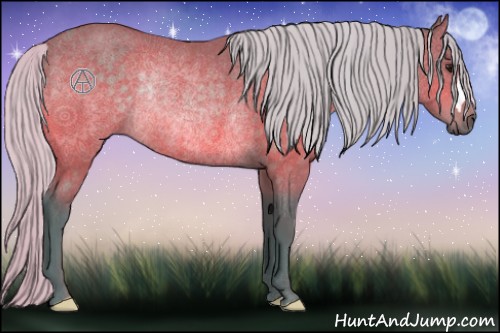 Horse Color:Watercolor Silver Brown Rabicano 