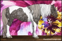 Horse Color:Silver Black Ice Tobiano Rabicano 