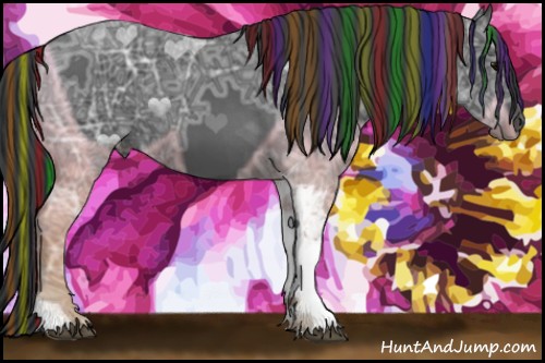 Horse Color:Painted Black Ice Tobiano 