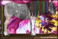 Horse Color:Painted Black Ice Tobiano 