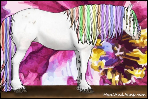 Horse Color:Painted Silver Grullo Ice Tobiano Appaloosa Rabicano