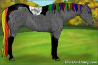 Horse Color:Painted Black Ice Tobiano 