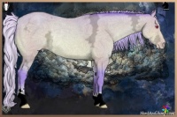 Horse Color:Watercolor Silver Sable Champagne Chinchilla Ice Sabino Rabicano 