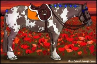 Horse Color:White Spotted Chocolate Black