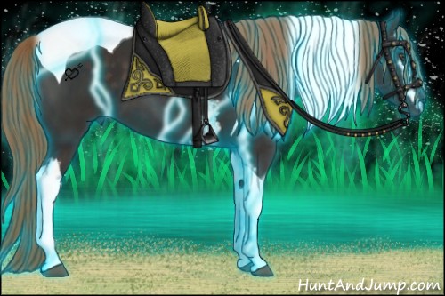 Horse Color:Thunderstruck White Spotted Liver Chestnut Tobiano 