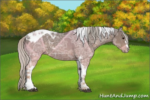 Horse Color:Silver Black Ice Tobiano