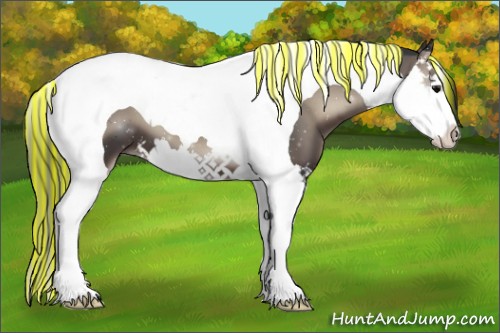 Horse Color:Painted Blue Onyx Splash Tobiano 