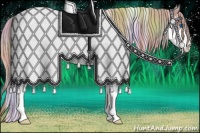 Horse Color:Nacre White Spotted Liver Red Ice Roan Splash