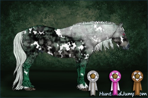 Horse Color:Watercolor White Spotted Silver Grullo Chinchilla Ice 