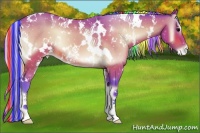 Horse Color:Painted Watercolor White Spotted Silver Brown Onyx Varnish 