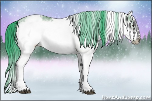 Horse Color:Watercolor White Spotted Bay Ice Splash Frame