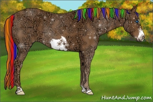 Horse Color:Painted Chestnut Ice Frame 