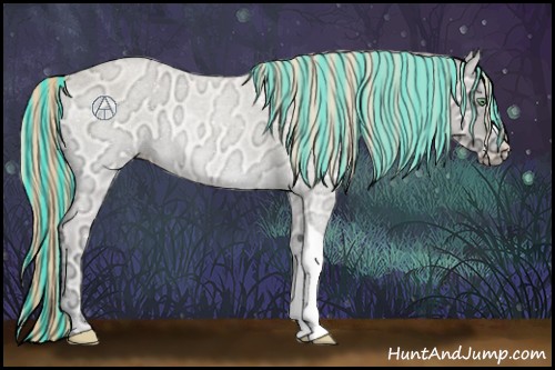 Horse Color:Painted Perlino Ice Roan Onyx 